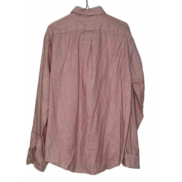 70’s 80’s  Levi’s Button Down Long Sleeved Shirt Sz XL Red Stripes Embr.  Logo - Picture 6 of 7